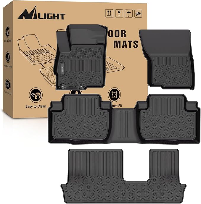 Nilight TPE Floor Mats for Mitsubishi Outlander 2014 2015 2016 2017 2018 2019 2020 2021,All Weather Custom Fit Heavy Duty Floor Liners