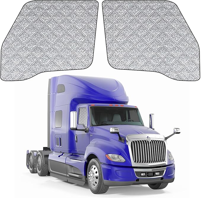 Side Window Sun Shade for International Lonestar LT MV Series 2018-2026, Custom Fit 210T Reflective Sunshade for Semi Truck, 6-Layer Heat Insulation Privacy Protector,2PCS