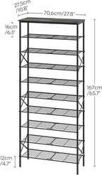 YATINEY 10 Tier Shoe Rack, Large Capacity Shoe Storage Organizer Holds 40 Pairs, Sturdy and Stable, for Entryway, Hallway, Cl