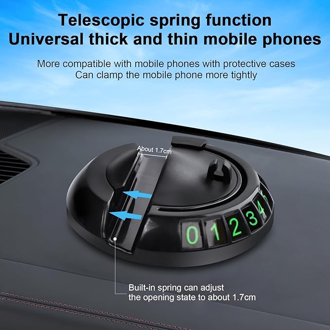 Multifunction Car Anti-Slip Mat, Rotatable Car Anti Slip Mat Phone Holder, Multifunctional Dashboard Mobile Phone Holder with