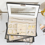 ProCase 5 Layers Stackable Jewelry Tray Box, Stackers Jewelry Trays for Dresser Drawer Storage, Jewelry Organizer Case with L
