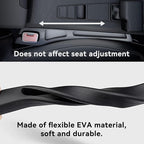 Car Seat Gap Filler Organizer, 2PCS Multifunctional Vehicle Fill Gap Blocker with Storage Slot Between Seat & Console, Anti-Drop Auto Interior Organization, Universal Fit (Black)