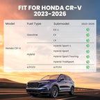 LASFIT Full Set Floor Mats for Honda CR-V 2026 2025 2024 2023 (Gasoline Only), All Weather TPE Custom Fit Floor Liners 1st & 2nd Row & Seat Back Mat & Cargo Mat (Lower Position)