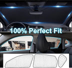 KMF 8pcs Thicken Sun Shade for Hyundai Kona 2024 2025 2026 Accessories,Full Car Window Covers Sunshade for Windshield Side Rear, Sun Visor UV Block and Blackout Privacy for Camping Outdoor