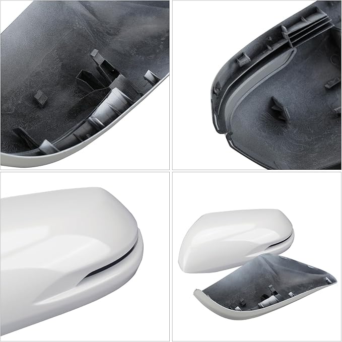 Mirror Cover Cap Compatible with Honda CR-V 2017-2022/ HRV 2016-2022, Door Side Rearview Mirror Guard Cover Trim with Turn Signal Cut-Outs, NH-603P White Diamond Pearl
