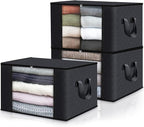 Fab totes Storage Bags,Clothes Blanket Storage Bins Foldable Closet Organizers with Reinforced Handle for Home Dorm Storage a