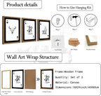 Western Cowboy Wall Art Set of 3 Cowboy Print Playing Card Inspired Southwestern Canvas Poster Trendy Western Wall Decor Long