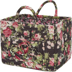 Boho Fabric Storage Basket, Large Capacity Laundry Basket, 12.2'' x 10.23'' x 10.23'' Collapsible Laundry Hamper with Easy Ca