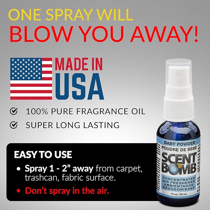 Scent Bomb Air Freshener Spray, Long-Lasting Odor Eliminator - Effective Deodorizer for Home & Car, Fresh Room Spray for Kitc