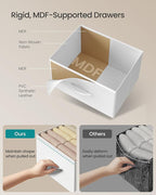 SONGMICS Dresser for Bedroom, Chest of Drawers, Steel, MDF, 8 Non-Woven Fabric Drawers, Storage Organizer Unit, Closet, Entry