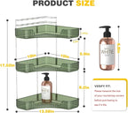 Asayuee 3-Tier Corner Bathroom Counter Organizer with Top Toothbrush Holders,Large Makeup Organizer Countertop with Brush Hol