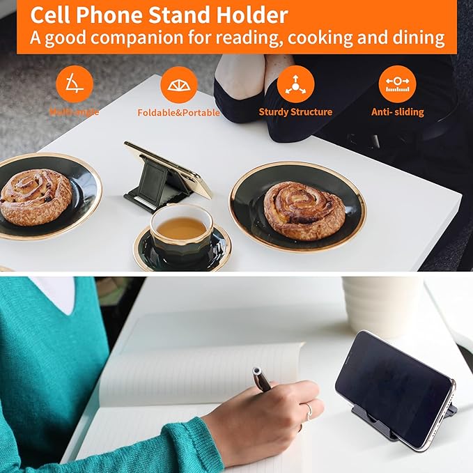Car Steering Wheel Tray Table Food Eating Hook On Steering Wheel Desk Laptop Holder with Cell Phone Stand Car Table Laptop Tray for Eating Tablet iPad and Notebook Black