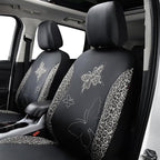 Flying Banner Butterfly car seat Covers ful Set Fashion Universal Lady Woman Female Rear Bench Split Colorized (Full Set - Fa
