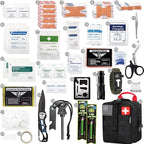 EVERLIT 250 Pieces Survival First Aid Kit IFAK EMT Molle Pouch Survival Kit Outdoor Gear Emergency Kits Trauma Bag for Campin