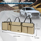 Deluxe Trunk and Backseat Organizer for Medium or large size SUVs & RVs, Detachable Storage Modules with Built-in Cooler,