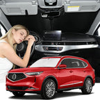 Windshield Sunshade for Acura MDX 2021-2023 Sun Shade Car Windshield Accessories Upgrade 4 Layers Blocks UV Rays Custom Fit MDX 240T Car Window Shades Front Windshield Keep Cool Foldable