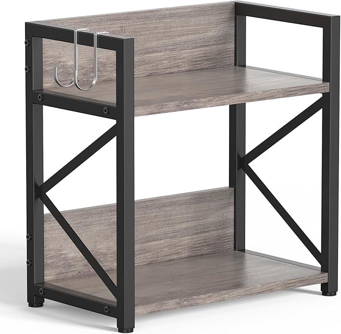 RUILALIFE Spice-Rack-Organizer-Shelf for Kitchen Counter, 2 Tiers Coffee Bar Station Organizer for Countertop，Space Saving De