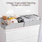 Homsorout Closet Organizers and Storage Bins - 6 Pack Collapsible Divided Trapezoidal Cube Storage Bins Baskets with Orange H