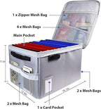 Fireproof Document Box, Fireproof Organizer Safe Box with Lock, Portable Office Storage Cabinet for Hanging Letter/Legal Size