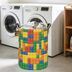 HUNRUNG Laundry Hamper,Large Canvas Fabric Lightweight Storage Basket Toy Organizer Dirty Clothes Collapsible Waterproof for 