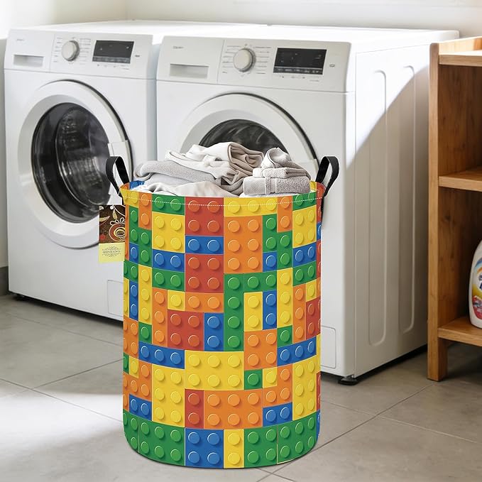 HUNRUNG Laundry Hamper,Large Canvas Fabric Lightweight Storage Basket Toy Organizer Dirty Clothes Collapsible Waterproof for 