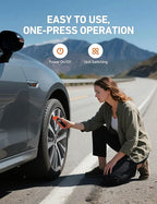 AstroAI Digital Tire Pressure Gauge 3-300PSI Calibrated to ANSI B40.7 Grade 2A (0.5%), Backlight and Flashlight, Presta Valve Adaptor Included, 4 Units, AAA Batteries, Orange, 2Pack
