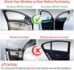 Aokway Side Window Sunshade Sun Shade for Car Window Double Thickness Auto Windshield Sunshades Curtain Universal Fit for Driver for Baby UV Protection (Blue, Front+Rear Side 4Pcs)