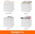 Lifewit Storage Cubes, Foldable Decorative Fabric Storage Baskets for Organizing Home Organizers with Handles for Shelves, Cl