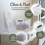 Lifetime Appliance Parts 6 PACK 34 Qt. Plastic Storage Bin Tote Organizing Container with Ultra Durable Lid & Secure Latching