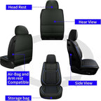 Car Seat Covers, Breathable and Waterproof Leather Seat Covers for Cars, Universal Anti-Slip Driver Seat Cover for Most SUV P