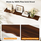 Floating Shelves for Wall Rustic Farmhouse 55 Inch Floating Shelf Bathroom Wooden Shelves for Wall Mounted Live Edge Pine She