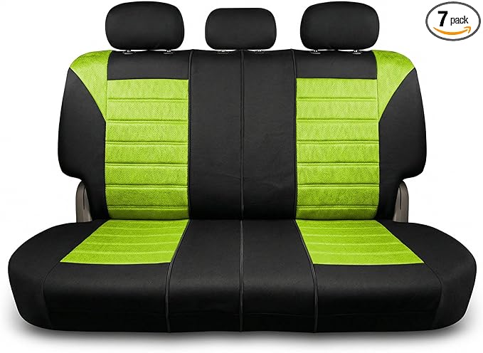 FH Group Automotive Car Seat Covers Rear Set Premium 3D Air Mesh Seat Covers, Airbag Compatible and Split Bench Cover Univers