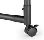 Whitmor Folding Garment Rack - Rolling Clothes Hanger - Adjustable Height - Black