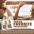 HoogaLife Car Air Freshener Diffuser 2 Pack Hanging Mahogany Teakwood Car Air Freshener for Women 45+ Days Long Lasting Fragr