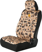 Browning Universal Low Back and Bench Seat Covers, Water and Dirt Resistant Car, Truck, and SUV Seat Covers, Arms Co. (Tan Du