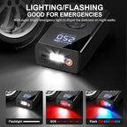 Jump Starter with Air Compressor, 8000A 180PSI, Portable Car Battery Jump Starter (All Gas/12L Diesel) 12V Automobile Jump
