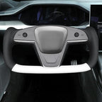 MEWANT Hand Stitched Tesla Model S Yoke Steering Wheel Cover Wrap for Tesla Model S 2021-2023 / Model X 2021-2023 Tesla Yoke Steering Wheel Accessories