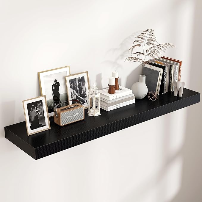 Floating Shelves for Wall, 48 Inch Wide x 12 Inch Deep Floating Shelves, Long Wood Floating Wall Shelf Shelves for Living Roo