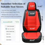 Coverado Car Seat Covers Full Set, Seat Covers for Cars, Car Seat Protector Waterproof, Leather Cushion, Universal Car Interi