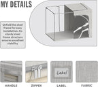 4 Pack Clothes Storage Bins with Metal Frame - 22L Stackable Storage Box with Lid，Foldable Storage Container Organizer for Cl