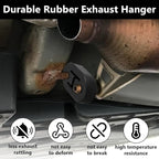Exhaust Rubber Hanger, rubber muffler hangers. Rubber Insulator Bushing Mount, rubber exhaust mounts with 2 Holes 0.47 Inch, 