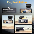 Dash Cam Front and Rear - 4K HD Dual Dash Camera for Cars, Built-in 5G WiFi GPS, 64GB Card, Dashcam with 3.2" IPS Screen, UHD