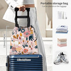 Car Trash Bag Large Hanging Can for Back of Seat, Cute Waterproof Car Garbage Bag for Vehicle, Travelling, Outdoor Cute Boho Pink Floral
