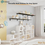 Floating Shelf Board for Wall 5/8" – 1 Pack Board Only, No Brackets – 72" L x 12" W x 0.6" T Ash Melamine Wood Floating Shelv
