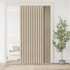 Jilron Accordian Door Curtain, 100% Blackout Folding Magnetic Doorway Curtains,Linen Style Closet Doors,for Room Divider,Priv
