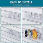 4 Pack Large Slatwall Baskets Set, Ventilated Metal Hanging Storage Slat Wall Basket, Mounted Slatwall Accessories for Garage