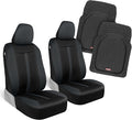 Motor Trend (2) Car Seat Covers for Front Seats with (2) Trimmable Car Floor Mats – Universal Fit Auto Accessories for Cars, 
