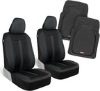 Motor Trend (2) Car Seat Covers for Front Seats with (2) Trimmable Car Floor Mats – Universal Fit Auto Accessories for Cars, 