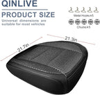 2 Pack Black Ventilated Bottom Car Seat Cover, 3D Air Mesh Breathable Front Leather Car Seat Protectors, Universal Fit Automo