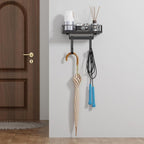 ORLESS Ironing Board Hanger Metal Wall Mount Iron and Ironing Board Holder, Laundry Room Decor and Storage with Large Storage